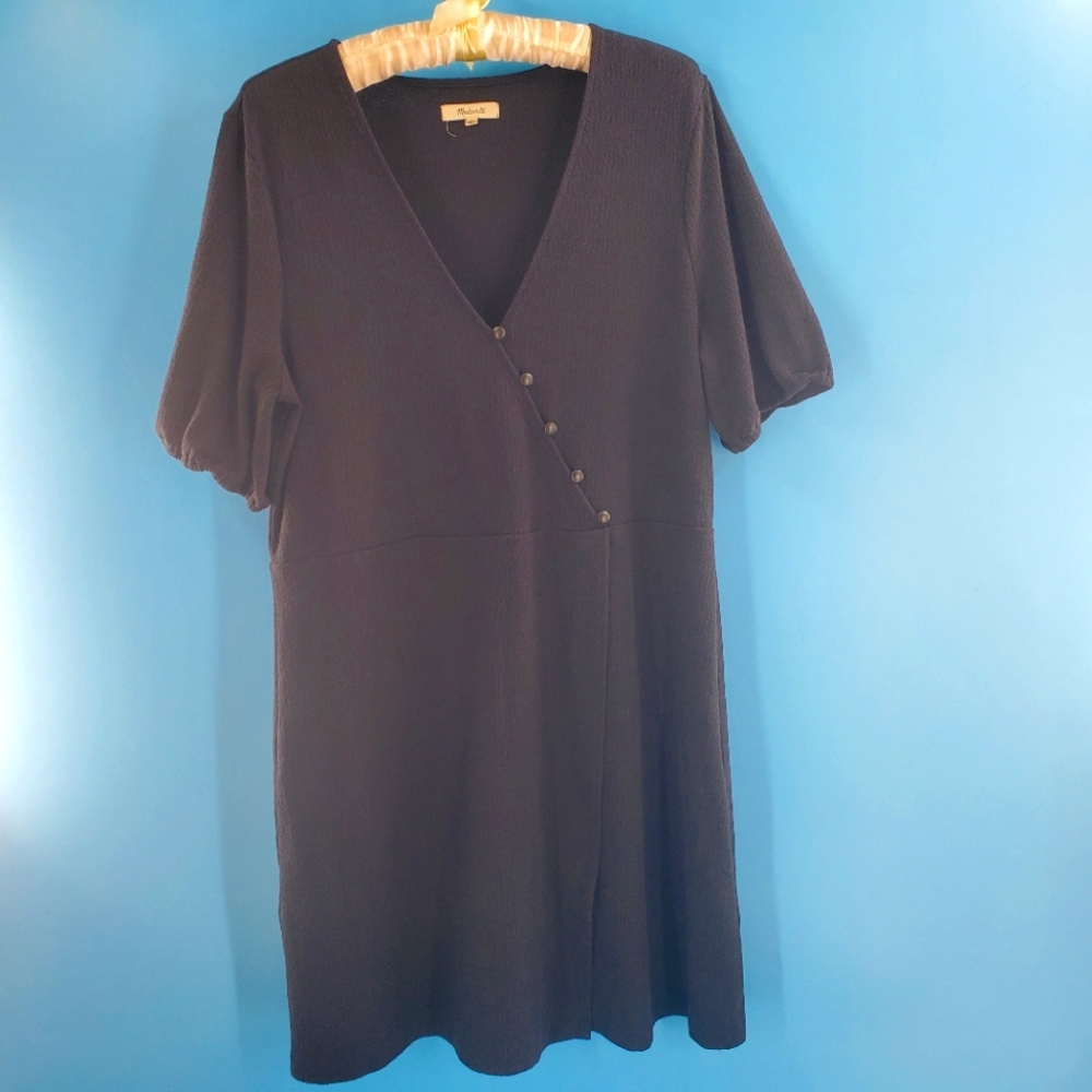 Madewell black midi dress XL